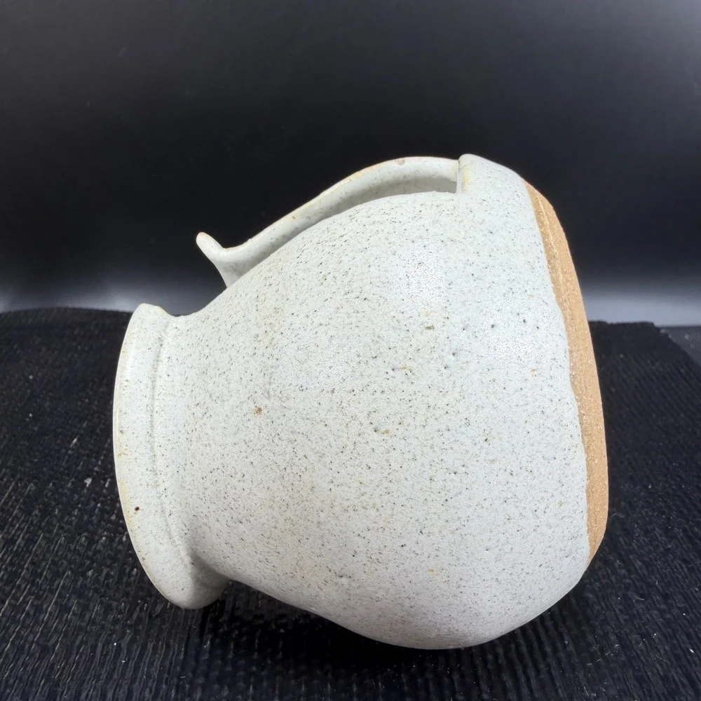 Studio Pottery Hand Painted Pine Cone Napkin Holder‎ Signed Stoneware Rustic 3